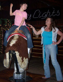 Photo: riding a mechanical bull