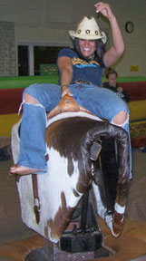 Photo: Riding mechanical bull